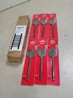Pk Milwaukee 1-1/2" X 6" L. High-performance Carbon Steel Spade Bit 48-27-1501 Open. Price: $40.02.