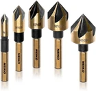 10218A Countersink Drill Bit Set Wood & Metal 1/4 Tri-flat Shank 5 Piece New. Price: $27.57.