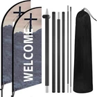 2 Sets Church Sign Feather Flag 7 Ft Swooper With Fiberglass Poles New. Price: $69.80.