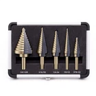Ostte Step Drill Bit 5PCS, 50 Sizes Hss Titanium Coated Set, Black New. Price: $32.64.