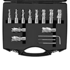 Vevor Annular Cutter Set, 13 Pcs Weldon Shank Mag Drill Bits, 7/16" To 1-1/16" New. Price: $140.00.