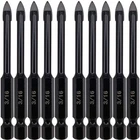 10PC 3/16" Glass & Tile Drill Bit Set, YG6X Carbide 1/4" Hex Shank Nti-rust.... Price: $25.47.
