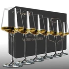 Wine Of 6,CRYSTAL White Glasses,red Set,long Stem... New. Price: $66.39.