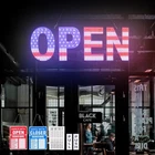 Led Open Sign 30X10 Acrylic Dimmable 3-MODES Bar Restaurant Wall Mount New. Price: $143.99.