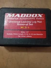 Maddox Superior Automotive Tools Universal Locking Lug Nut Removal Set MC5-1 Used. Price: $100.00.