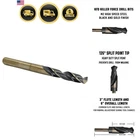 21/32" Reduced Shank High Speed Steel Black & Gold Kfd Drill Bit With 1/2" Sh... New. Price: $29.66.