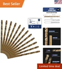 Pro Edge 12PCS 1/4" Cobalt Drill Bits, M35 High Speed Steel 135 Degree Tip Heavy New. Price: $23.39.