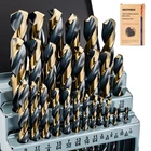 29PCS Cobalt Drill Bit Set 1/16"-1/2", Hss With Black And Gold Finish, Twist Job New. Price: $169.72.