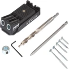 Trend Twin Pocket Hole Jig Hss Drill Bit Depth Setting Collar Square Drive New. Price: $76.61.