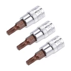Uxcell 3PCS 1/4" Drive T25 Torx Socket, S2 Steel Cr-v Sockets New. Price: $9.82.
