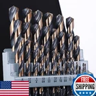 Witwocky 29PCS Cobalt Drill Bit Set 1/16"-1/2", 135 Degree Tip Hss With Black An New. Price: $79.13.