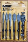 Dewalt DW1587 Heavy Duty Spade Bit Set, 6 Pieces New. Price: $19.99.