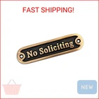 Brass No Soliciting Thank You Sign 5" - Solid Wall Plaque New. Price: $25.46.