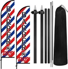Vitalcozy 2 Set Flag Barbershop Themed 7 Ft Swooper Banner With Pole New. Price: $55.02.