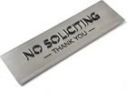 Kubik No Soliciting Sign For House And Front Door, Raised Letters, Conte New. Price: $25.74.