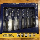 Irwin 1/2, 7/8, 2X3/4, 5/8 & 6 Piece Speedbor Bit Set. Triple Tapered New. Price: $25.00.