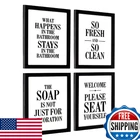 Excello Global Products Framed Wooden Bathroom Humor Signs Decor For Home New. Price: $35.93.