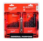 Milwaukee Thunderbolt Black Oxide Drill Bits 21-PC. Set, Model# 48-89-2801 New. Price: $26.55.