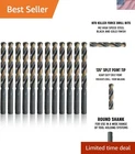 /8P12 1/8" High Speed Steel Black & Gold Kfd Split Point Drill Bit Pack Of 12... New. Price: $23.98.