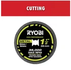 Ryobi Rotary Tool High Performance Metal Cutting Wheel A90CT03 New. Price: $14.84.
