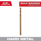 Milwaukee 3/16 In. Cobalt Red Helix Twist Drill Bit New. Price: $27.99.
