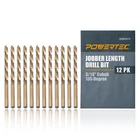 3/16" Cobalt Drill Bits 12 Pack 3-1/2" Length M35 Hss Jobber Twist New. Price: $27.99.