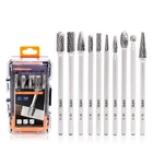 Ostte 10PCS Long Carbide Burr Set 1/4" Shank 3.94" Die Grinder Bits Rotary Ras New. Price: $66.48.