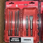 Milwaukee 48-20-7662 Sds Plus 6PC 4-CUTTER And Chisel Kit New. Price: $32.87.
