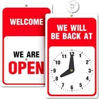 Will Return Sign With Clock - 1 Pack 9.25 X 5.75 Inch Bright Red And White New. Price: $20.80.