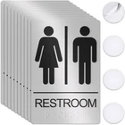 Unisex Bathroom Signs, Restroom For Business 10 Pack, Silver New. Price: $64.70.