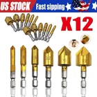 6 X Chamfer Countersink Deburring Drill Bit Set Crosshole Cutting Metal Tool Kit New. Price: $8.82.