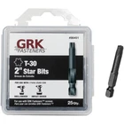 Grk In. T30 Star Screwdriver Bit (25-COUNT) 86451 Fasteners New. Price: $69.02.