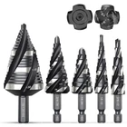 Spiral Flute Step Drill Set, 5 Pcs Hss Unibit New. Price: $24.99.