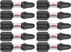 Bosch ITP2R21B 10-PACK In. Phillips/square #2 Impact Tough Screwdriving Insert New. Price: $20.75.