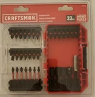 Craftsman CMAF1333 Impact-rated 33-PIECE Driver Bit Set New!. Price: $24.99.