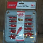 Diablo 10-PIECE Spade Bit Set DSP2940-S10, 1/4 13/16 In, Length New. Price: $23.67.