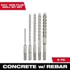 Milwaukee 4-CUTTER Sds-plus Carbide Hammer Drill Bit Kit (5-PIECE) New. Price: $48.71.