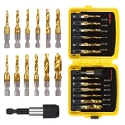 13PCS Titanium Drill Tap Set, Hss Sae & Metric And Bits With Quick New. Price: $26.64.