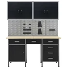 Workbench With Four Wall Panels And Two Cabinets Workstation Storage Vidaxl New. Price: $993.99.