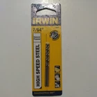 Irwin 2 Pk Heavy Duty General Purpose 7/64" High Speed Steel Drill Bit 60507 New. Price: $9.39.