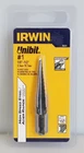 Irwin 10231 #1 Unibit Step Drill Bit, 1/8" - 1/2", Speed Point Hss New. Price: $18.99.