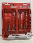 Milwaukee Tool 48-20-9058 10 Pc. Shockwave Impact Duty Carbide Hammer Drill Bit New. Price: $34.00.
