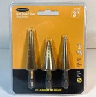 Warrior Piece Titanium Nitride Coated High Speed Steel Step Drills Model 60379 New. Price: $18.00.