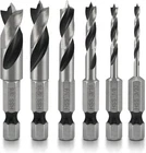 11401A 6 Piece Brad Point Drill Bit Set, Stubby For Wood, 1/4" ... New. Price: $22.15.
