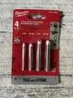 Milwaukee 48-20-8998 Tile Natural Stone Pc Drill Bit Set 1/8 3/16 1/4 5/16 New. Price: $8.95.