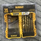 Dewalt 14 Piece Titanium Speed Tip Drill Bits Set Wood & Metal New. Price: $22.88.