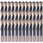 12 PCS,1/4", Black And Gold Coated Twist Drill Bits, Pack In Plastic Bag New. Price: $30.46.