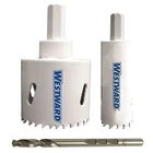 Westward 29VX11 Hole Saw Kit, 3 Pcs. New. Price: $23.59.