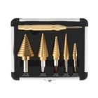 Zelcan Hss 5PCS Titanium Step Drill Bit Set With Automatic 6 Pcs, 50 Sizes New. Price: $43.93.