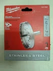 Milwaukee 49-57-8647 4-INCH One-piece Carbide Hole Cutter New. Price: $49.99.